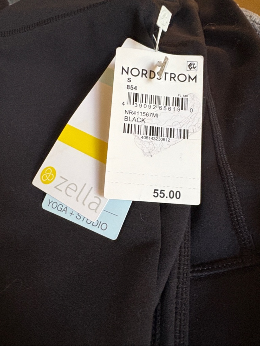NWT Zella Yoga + Studio High Support Crop Black Leggings - Picture 7 of 12